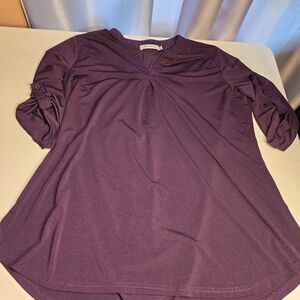 Ninedaily quarter sleeve purple blouse size XL